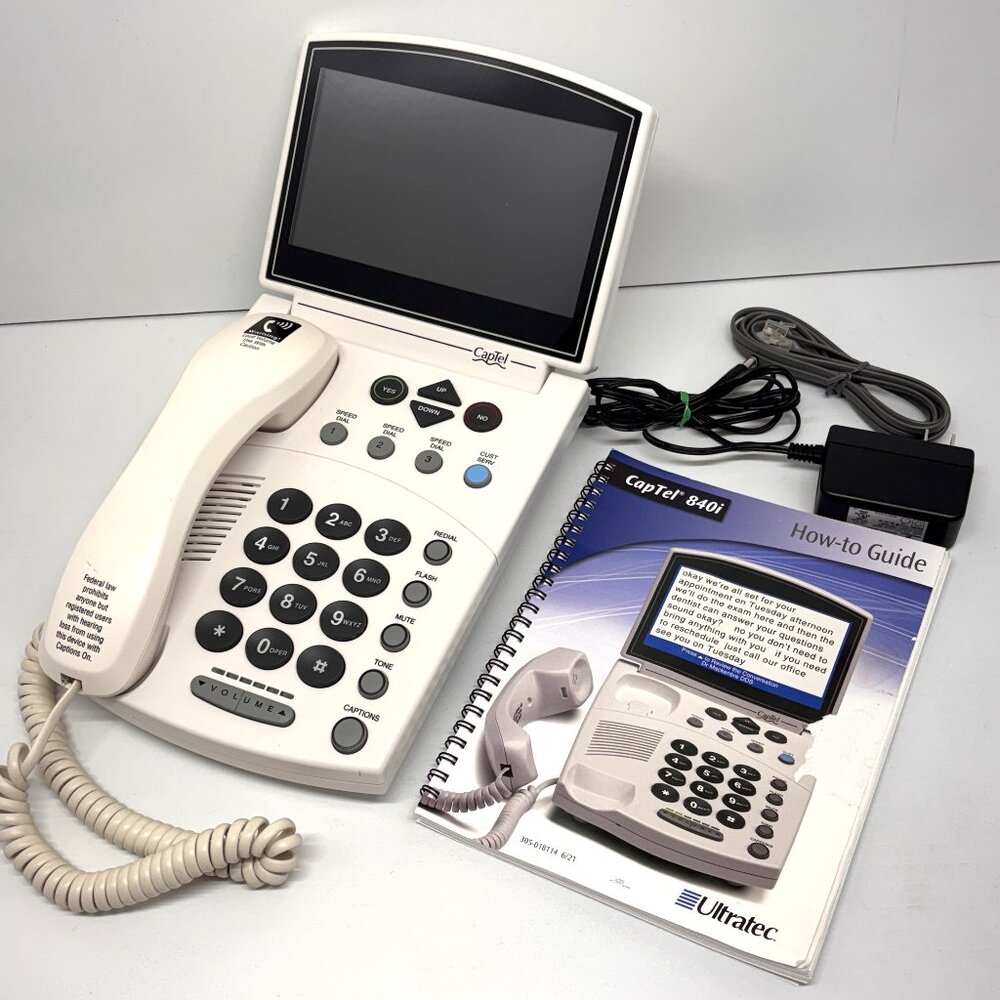 Ultratec CapTel 840i Telephone Large Captioning Screen - Wi-Fi Hearing Loss